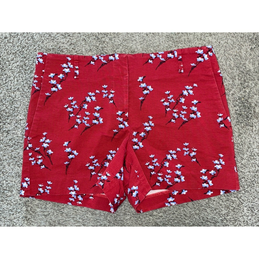 Loft Womens Size 4 Red Floral Casual Shorts